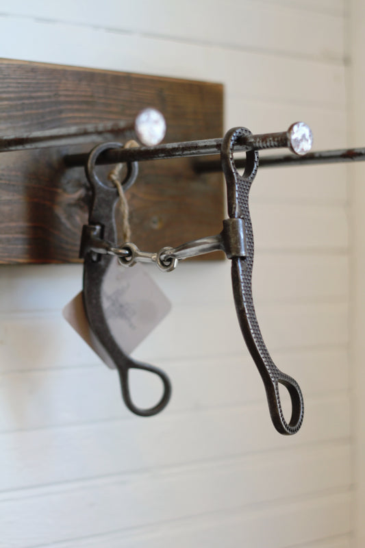 7" Classic Equine BitLogic Rasp Straight Shank Bit with Smooth Bar Dogbone