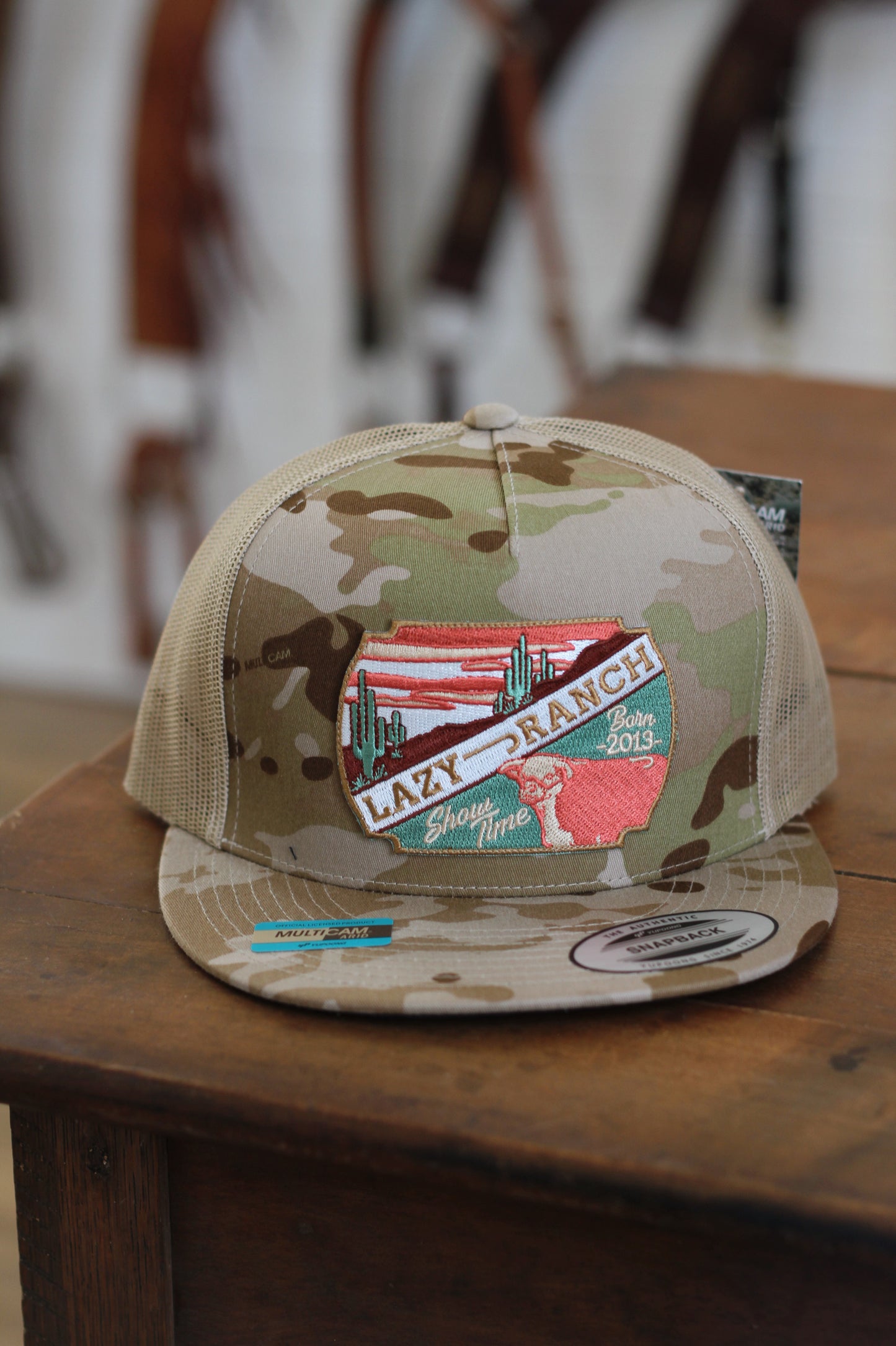 Lazy J Ranch Wear Camo & Tan 4" LJRW Show Time Hat