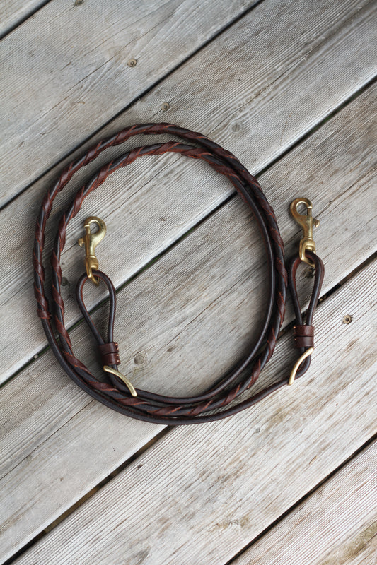Laced Leather Barrel Reins