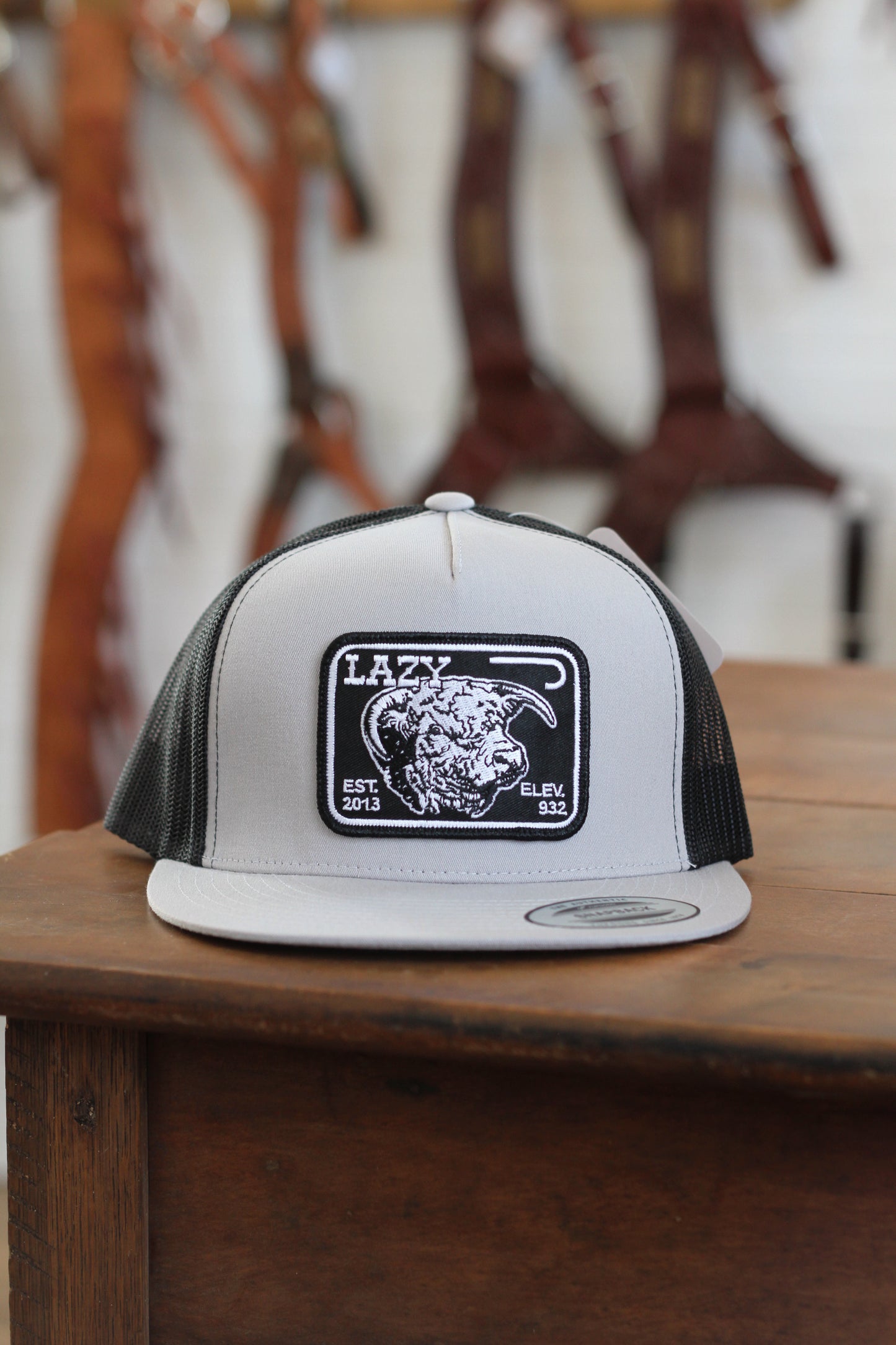 Lazy J Ranch Wear Silver & Black 4" Elevation Cap