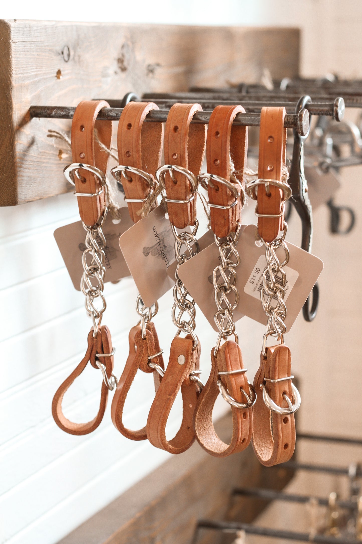 Natural Leather Twisted Curb Chain