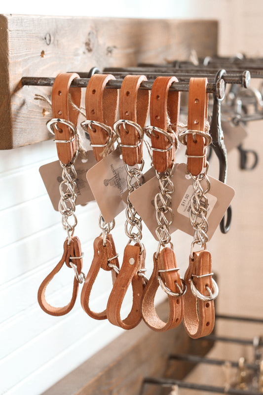 Natural Leather Twisted Curb Chain