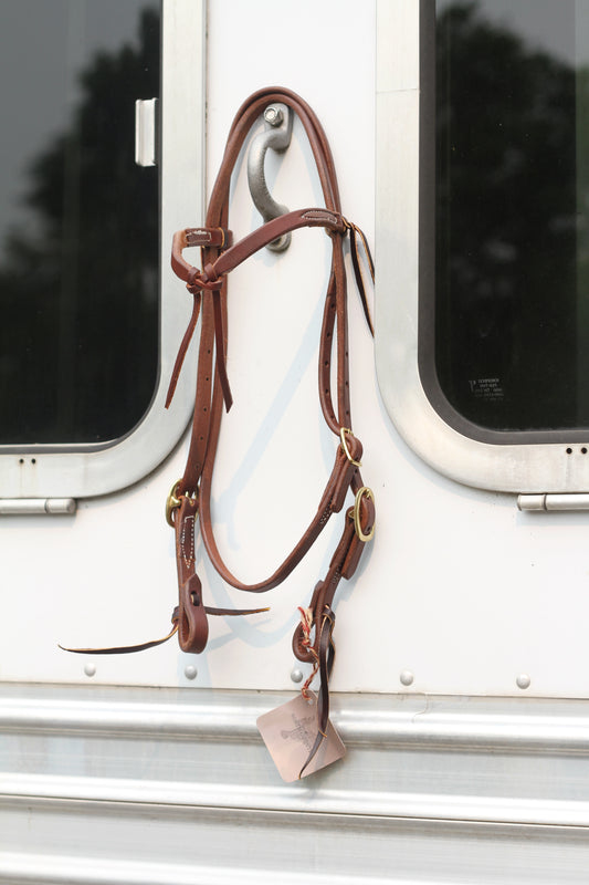 Futurity Knot Headstall - Brass Buckles