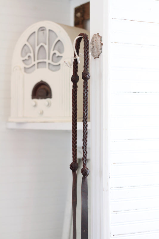 Martin Saddlery Braided Latigo Barrel Reins With Knots