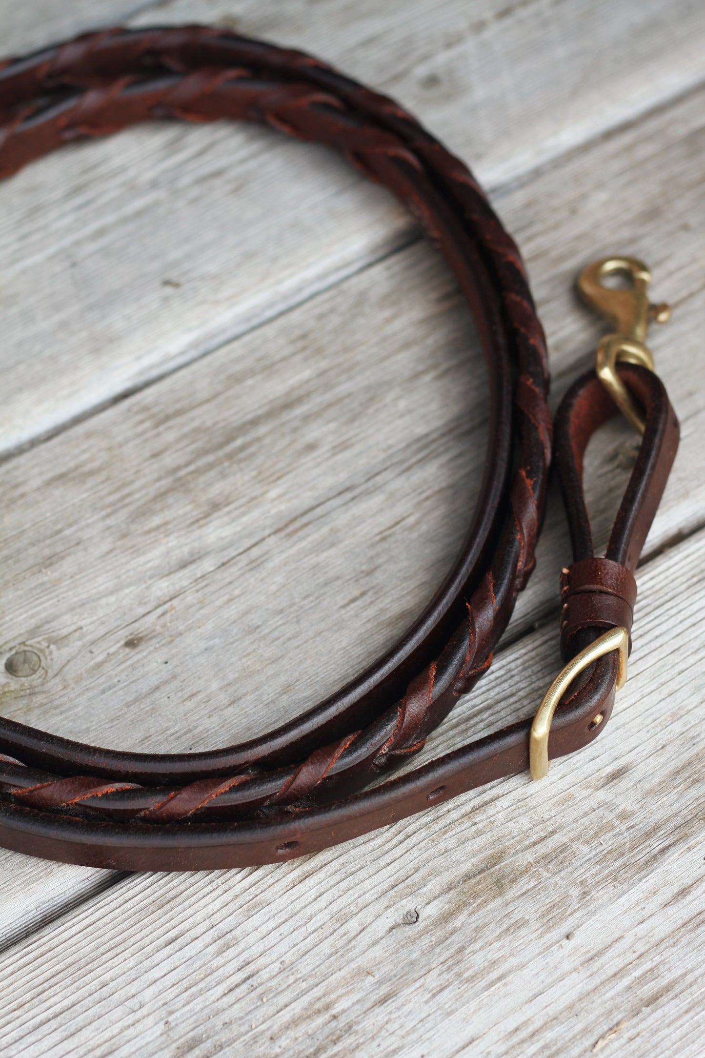 Laced Leather Barrel Reins