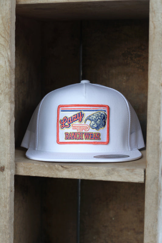 Lazy J Ranch Wear White & White 4" Retro Rope Ranchwear Cap