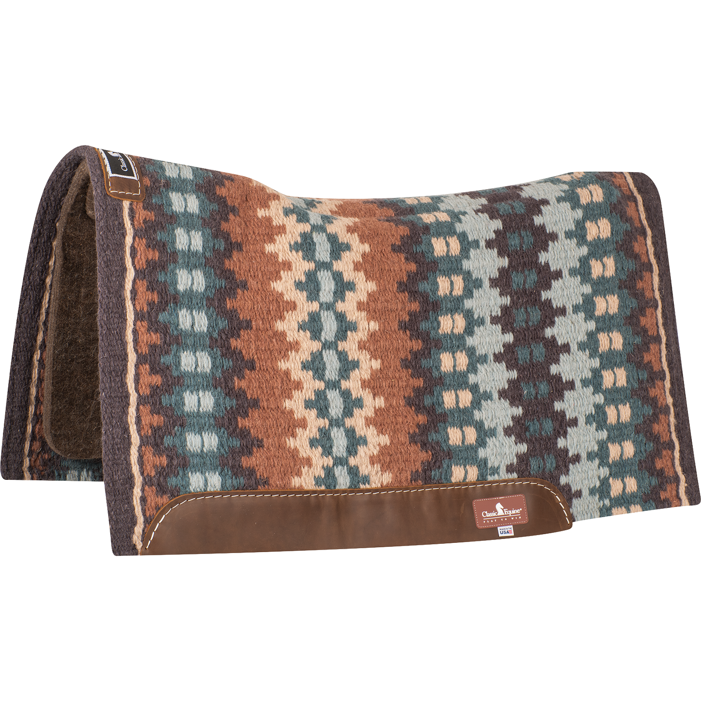 Blanket Top Saddle Pad - 3/4" Alpaca Felt (Slate-Latte)