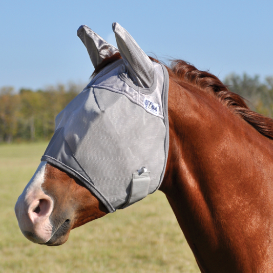 Cashel Crusader Fly Mask with Ears - Grey