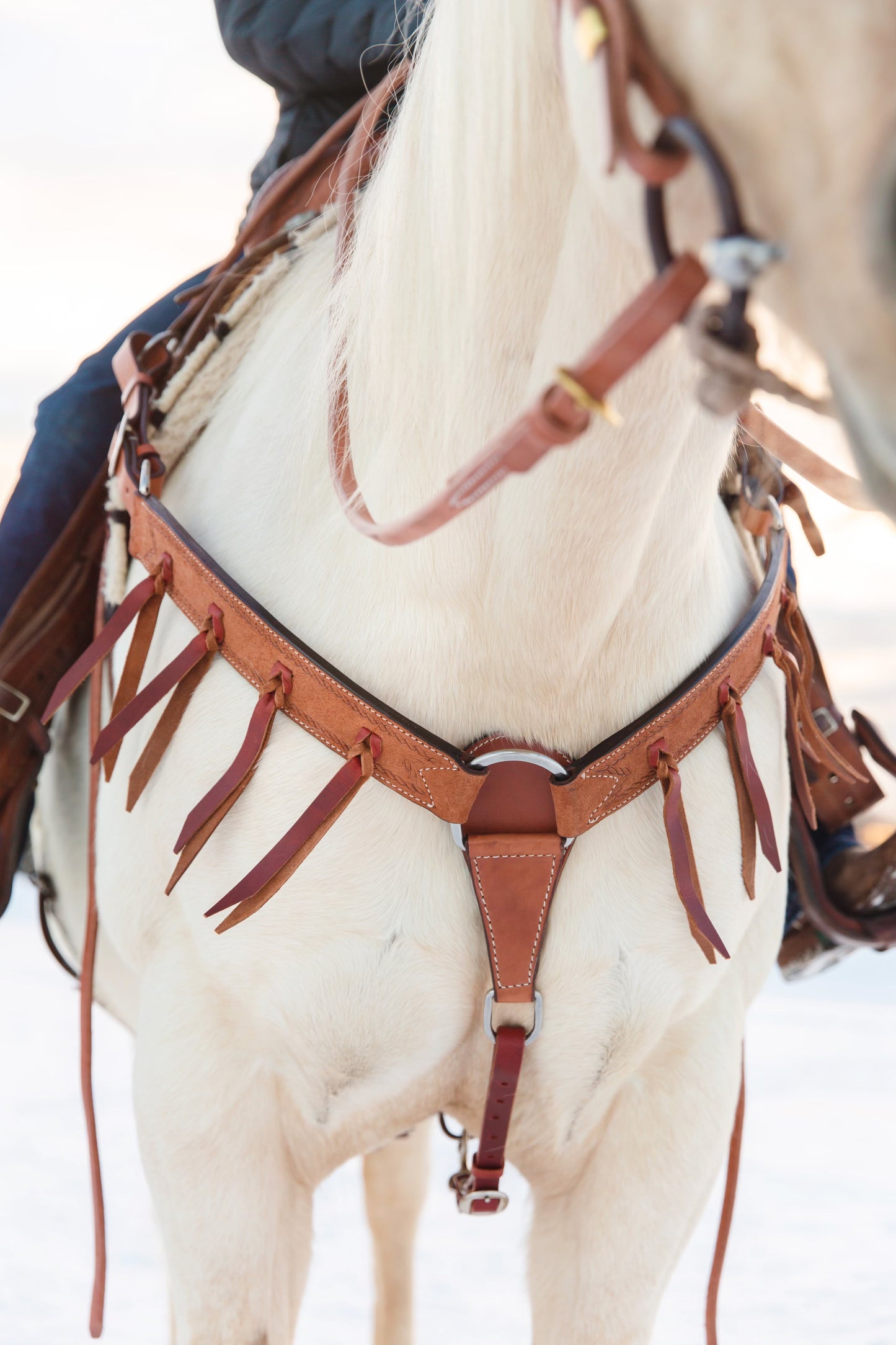 2" Roughout Fringe Breast Collar
