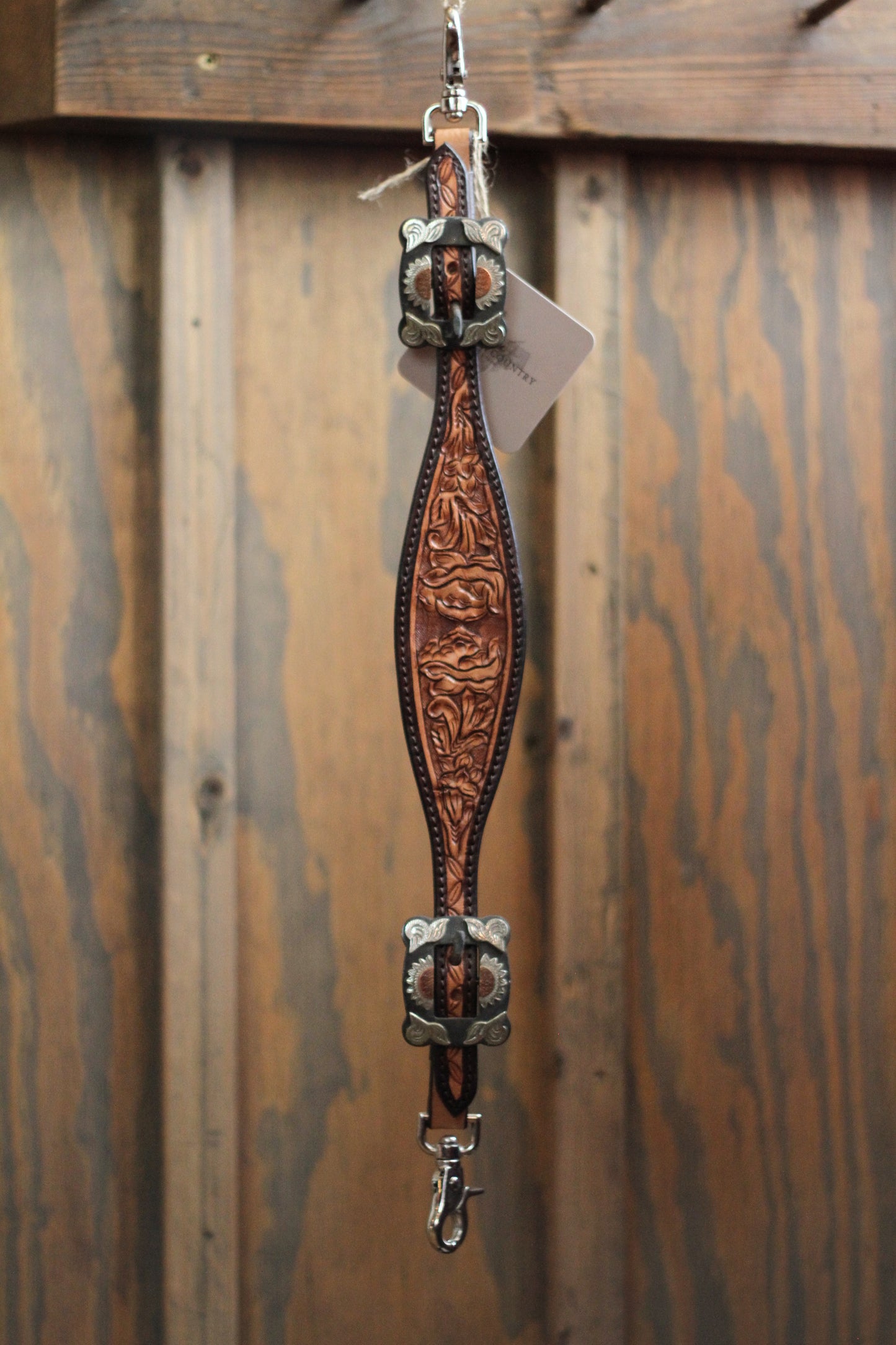 Floral Tooled Wither Strap