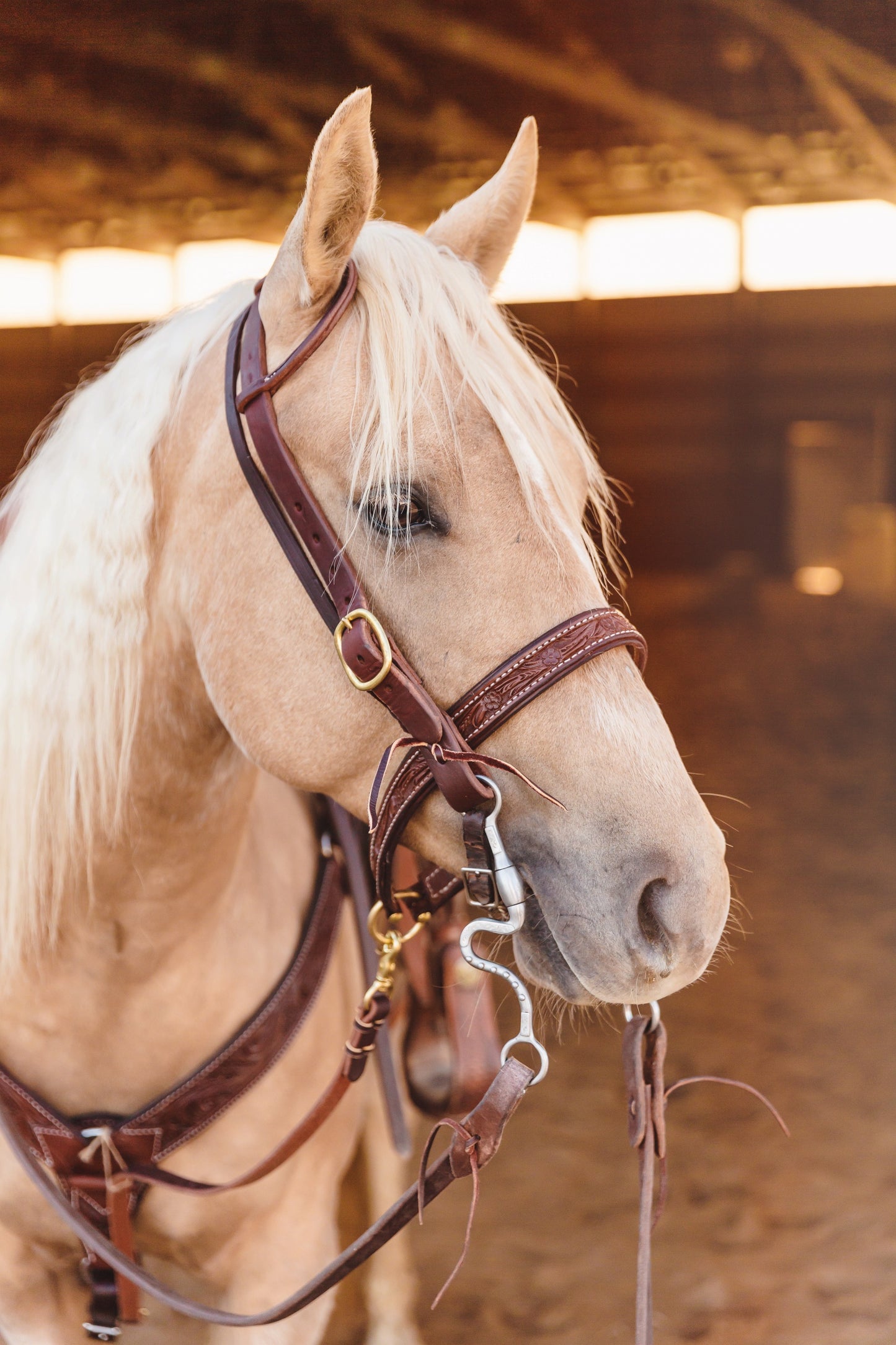 Tooled Leather Tie Down