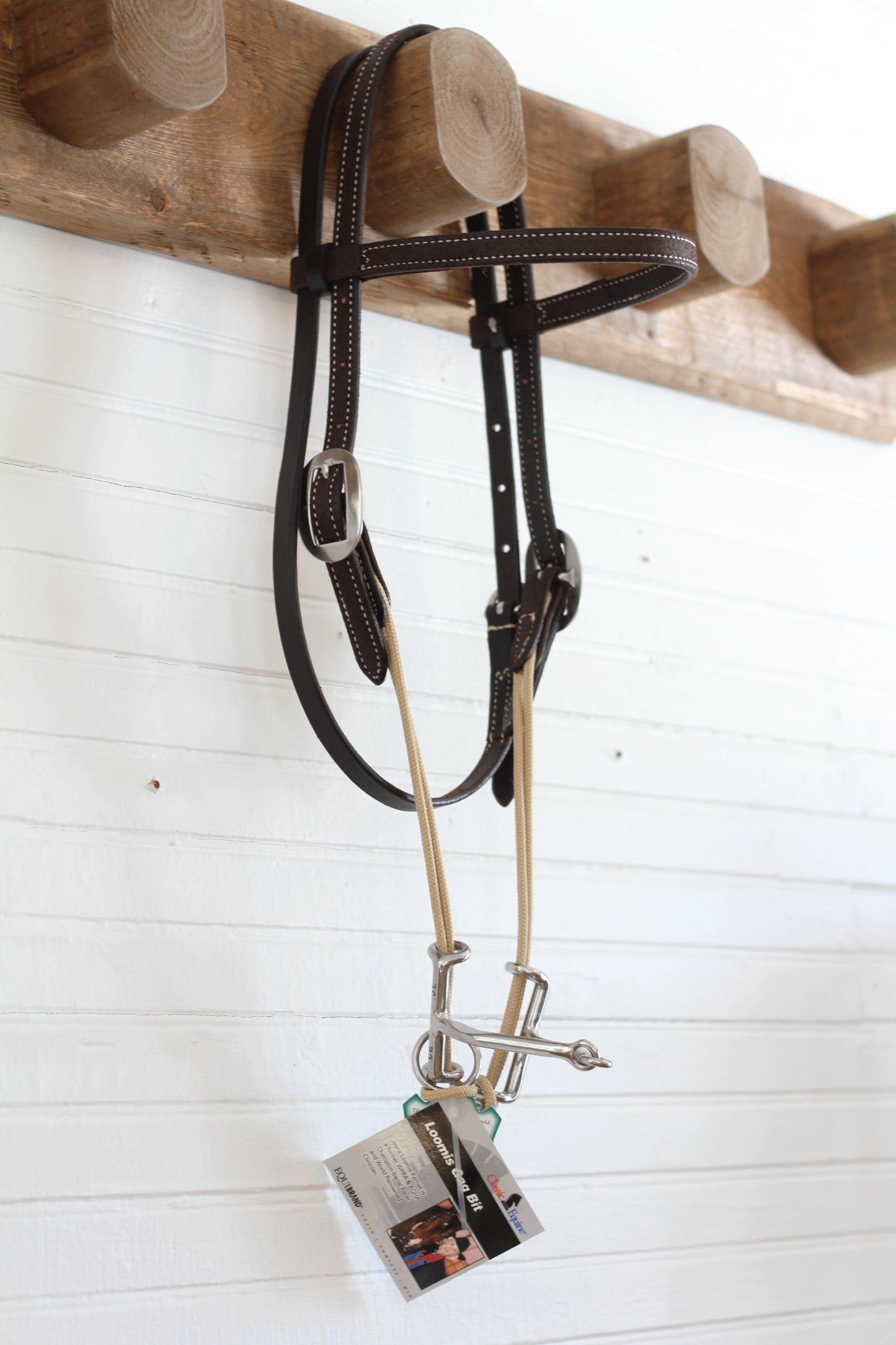Loomis Browband Headstall and Draw Gag Bit with Smooth Bar