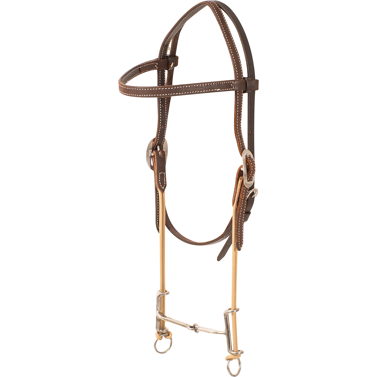 Loomis Browband Headstall and Draw Gag Bit with Smooth Bar