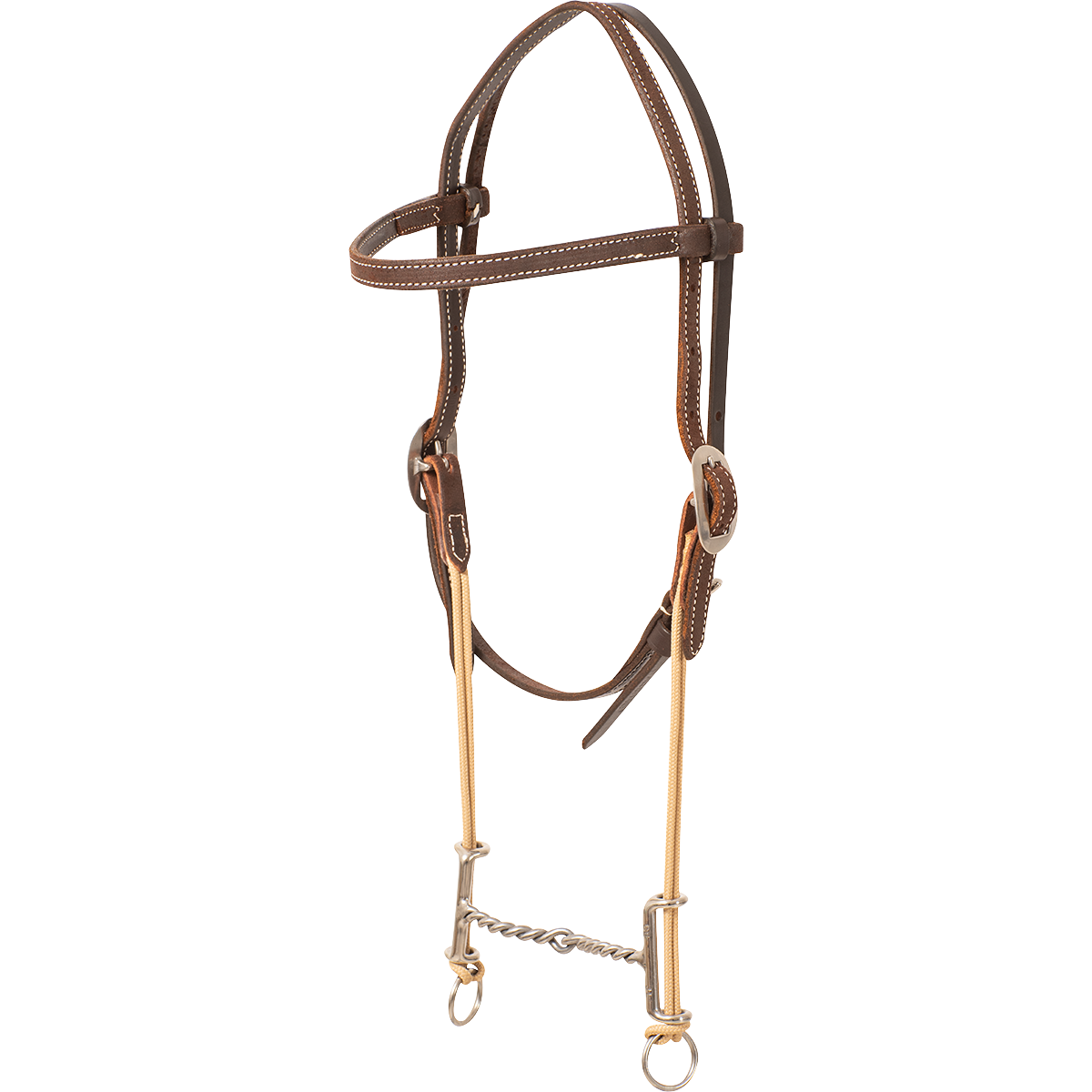 Loomis Browband Headstall and Draw Gag Bit with Twisted Wire