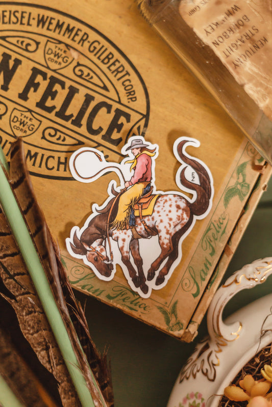Bucking Appaloosa Sticker