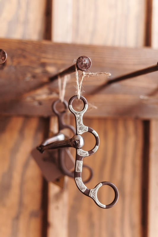 Argentine Snaffle With Copper Inlay - Antique & Silver
