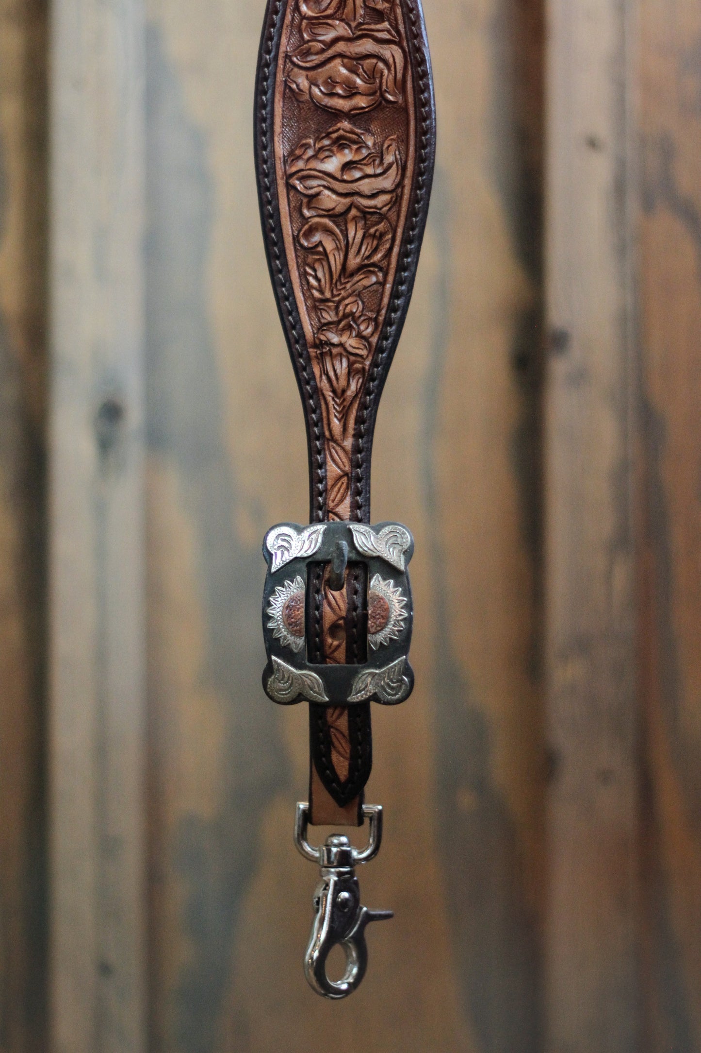 Floral Tooled Wither Strap