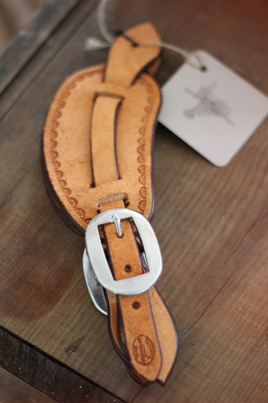 Roughout Tooled Border Spur Straps